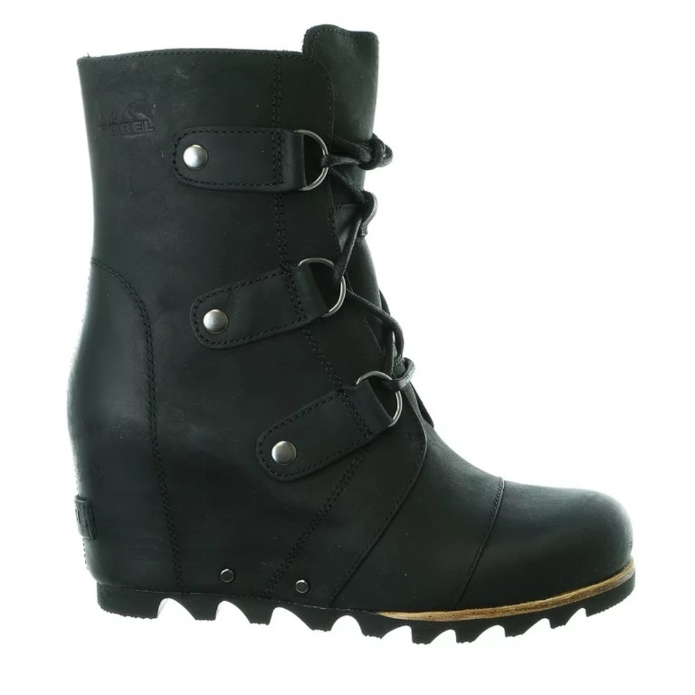 Sorel Joan of Arc mid lace up boot, black 9.5